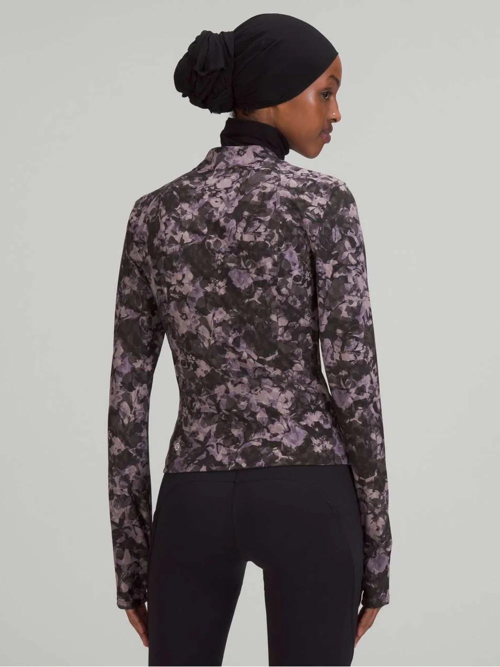 051. Lululemon Luxtreme Running Half-Zip Inflect Floral Lunar Rock Multi